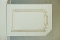 customer design white MDF kitchen cabinet doors